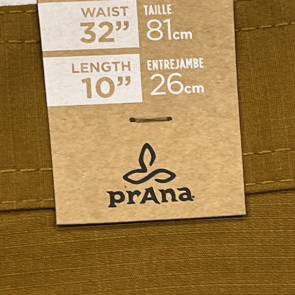 Prana‎ NEW Double Peak Cargo Shorts Mens 32 x 10" Bronze Standard Fit Outdoor - Picture 13 of 15